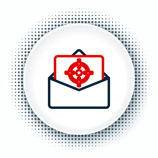 Ligne Mail Mail Icône Isolée Sur Fond Blanc Mail Symbole — Image vectorielle