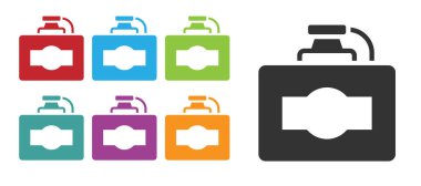 Beyaz arka planda izole edilmiş siyah şarap ikonu kutusu. Simgeleri renklendirin. Vektör