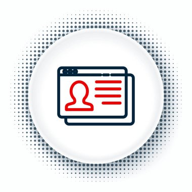 Beyaz arkaplanda izole edilmiş çizgi simgesine devam et. Özgeçmiş başvurusu. Profesyonel personel aranıyor. Personel analizi devam ediyor. Renkli taslak konsepti. Vektör