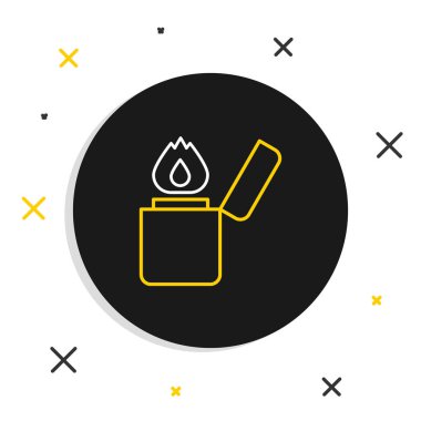 Çizgi Işığı simgesi beyaz arkaplanda izole edildi. Renkli taslak konsepti. Vektör