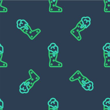 Çizgili Boot bira ikonu mavi arka planda izole edilmiş kusursuz desen. Vektör