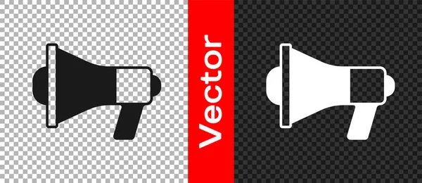 Schwarzes Megafon-Symbol isoliert auf transparentem Hintergrund. Lautsprecherzeichen. Vektor — Stockvektor
