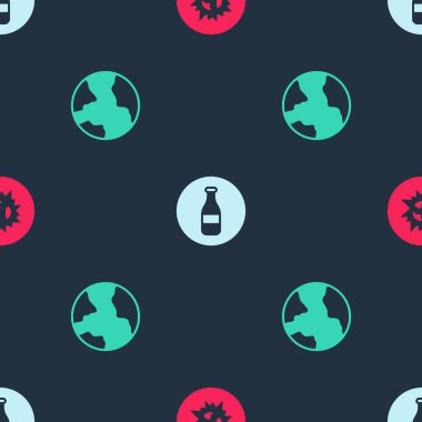 Bomba patlamasını ayarlayın, şişe ve dünya çapında kusursuz patlayıcıyı. Vektör