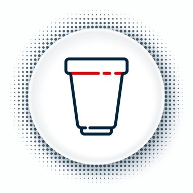 Çizgi Su filtresi kartuş simgesi beyaz arkaplanda izole edildi. Renkli taslak konsepti. Vektör