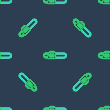 Testere çizgisi simgesi mavi arkaplanda izole edilmiş. Vektör