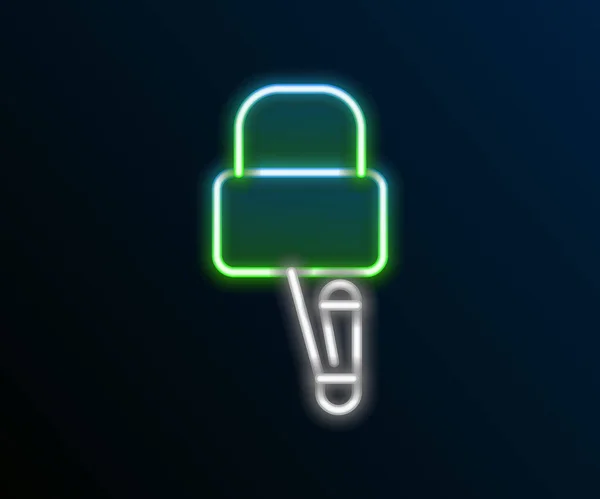 Glowing Neon Line Lockpicks Lock Picks Lock Picking Icon Isolated - Stok Vektor