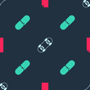 Kaykayın, kaykayın ve kırık güvertenin üzerine pürüzsüz bir şekilde şerit çekin. Vektör