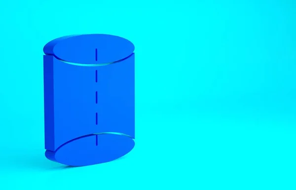Figura geométrica azul icono aislado sobre fondo azul. Forma abstracta. Adorno geométrico. Concepto minimalista. 3D ilustración 3D render — Foto de Stock
