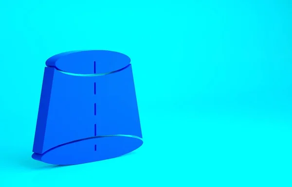 Figura geometrica blu icona isolata su sfondo blu. Forma astratta. Ornamento geometrico. Concetto minimalista. Illustrazione 3d rendering 3D — Foto Stock