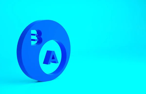 Blue Subsets, mathematics, a is subset of b icon isolated on blue background. Minimalism concept. 3d illustration 3D render — Stock Photo, Image