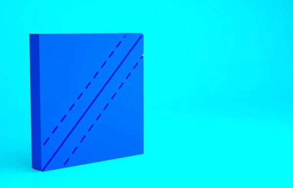 Blaues Textilstoffrollen-Symbol auf blauem Hintergrund. Rollen, Matten, Teppiche, Stoffe, Teppiche oder Papierrollen. Minimalismus-Konzept. 3D Illustration 3D Renderer — Stockfoto