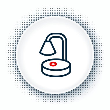 Çizgi Masa Lambası simgesi beyaz arkaplanda izole edildi. Masa lambası. Renkli taslak konsepti. Vektör