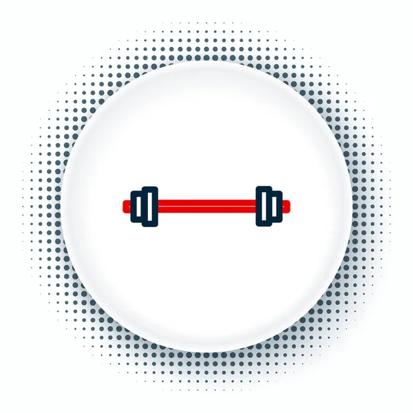 Γραμμή Barbell Εικονίδιο Απομονώνονται Λευκό Φόντο Μυϊκή Ανύψωση Εικονίδιο Γυμναστήριο — Διανυσματικό Αρχείο
