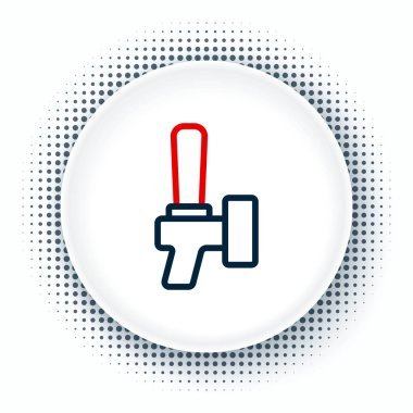 Çizgi Birası simgesi beyaz arkaplanda izole edildi. Renkli taslak konsepti. Vektör.