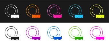 Bulaşık yıkama simgesini siyah beyaz arkaplanda izole et. Bulaşık yıkama ikonu. Bulaşık makinesi tabelası. Masa takımı tabelası temiz. Vektör.