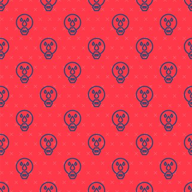 Mavi hat. Yasak ikon, kırmızı arka planda izole edilmiş. Su işareti yok. Vektör