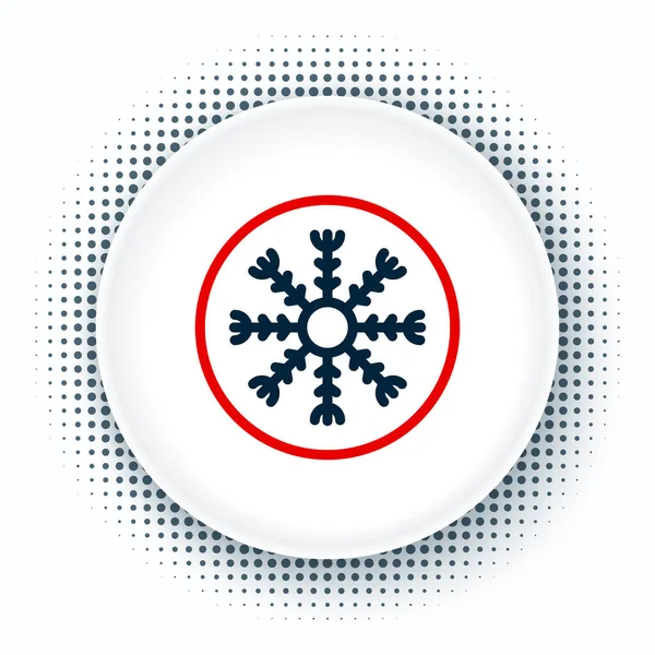 Line Snowflake icoon geïsoleerd op witte achtergrond. Kleurrijk concept. Vector — Stockvector