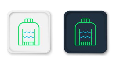 Norveç süslemeleri ve beyaz arka planda izole tatil süslemeleri olan çizgi Noel süveteri. Örgü kazak. Renkli taslak konsepti. Vektör