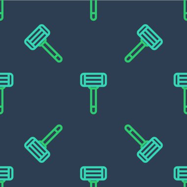 Tıraş makinesi simgesi mavi arka planda izole edilmiş. Vektör