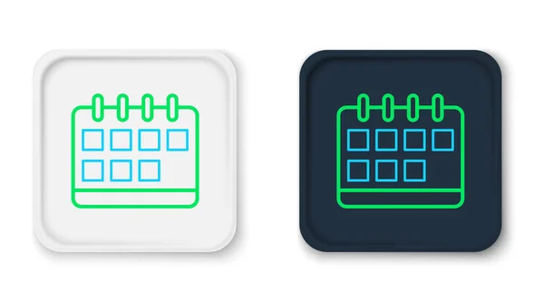 Linje Kalender ikonen isolerad på vit bakgrund. Händelse påminnelse symbol. Färgstarkt skisskoncept. Vektor — Stock vektor