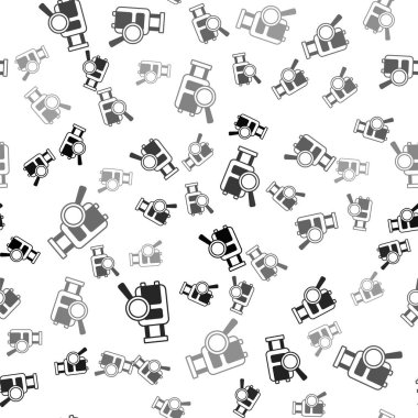 Kayıp bagaj simgesini bulma servisi beyaz arka planda izole edilmiş kusursuz desen buldu. Bagajları arayın. Vektör