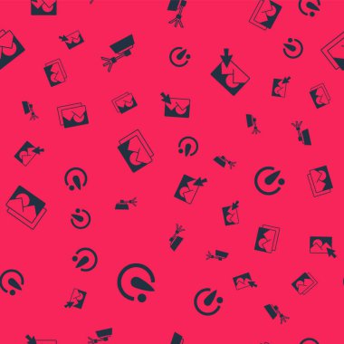 Kamera zamanlayıcısını ayarla, Softbox ışığı, fotoğraf çerçevesi ve kusursuz desen üzerinde rötuş yap. Vektör