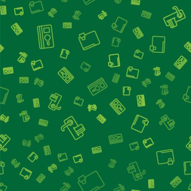 Hat kartı, dijital kapı kilidi ve klasörü ayarlayın. Vektör