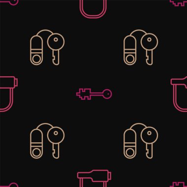 Bisiklet kilidini, anahtarı olan evi ve Eski 'yi sorunsuz bir şekilde ayarla. Vektör