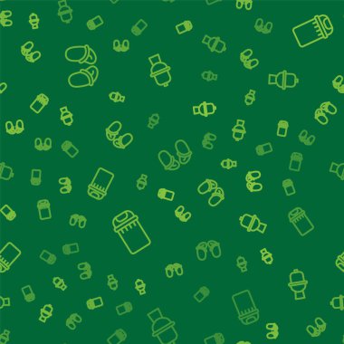 İp terliklerini, çöp tenekesini ve klozeti düzgün bir şekilde ayarla. Vektör