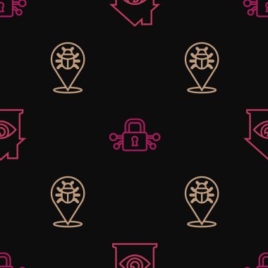 Ev hattını göz taraması, sistem hatası ve Siber güvenliği kusursuz bir kalıba sokun. Vektör