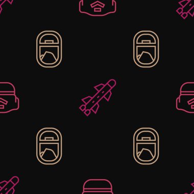 Pilot şapkasını, uçak penceresini ve roketi kusursuz bir şekilde ayarla. Vektör