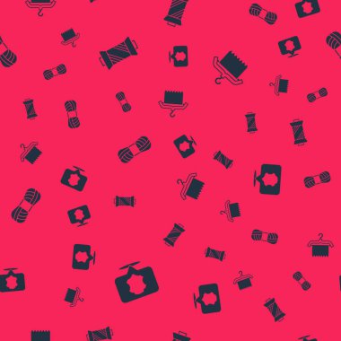 Deri, dikiş ipliği makaraya, iplik ve elbise dolabını kusursuz desenlere ayarlayın. Vektör