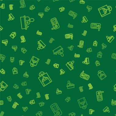 Hat oteli resepsiyon masası, asansör ve dijital kapı kilitleri kusursuz. Vektör