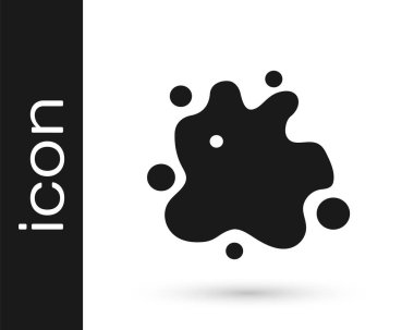 Beyaz arkaplanda siyah boya sprey ikonu izole edildi. Vektör