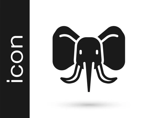 Black Elephant icon isolated on white background. Vector — Stock Vector