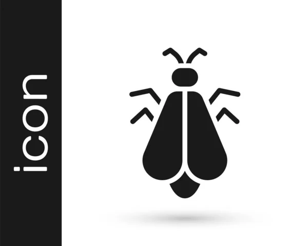 Black Mosquito icon isolated on white background. Vector — Stock Vector