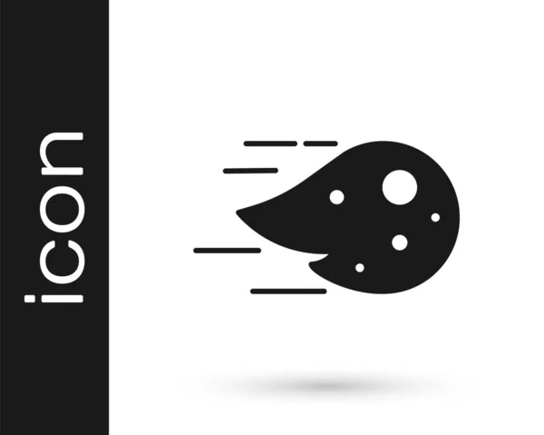 Μαύρο εικονίδιο Fireball απομονωμένο σε λευκό φόντο. Διάνυσμα — Διανυσματικό Αρχείο