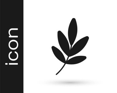 Siyah Film ödülü ikonu beyaz arkaplanda izole edilmiş. Akademi ödülü ikonu. Filmler ve sinema sembolü. Vektör