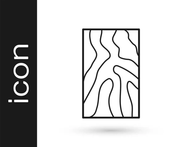 Svart trä balk ikon isolerad på vit bakgrund. Träbalksplanka. Vektor — Stock vektor