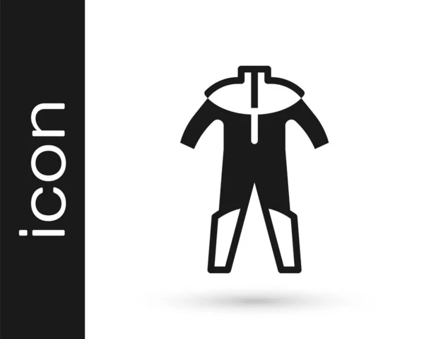 Black Wetsuit pro potápění ikona izolované na bílém pozadí. Potápěčské vybavení. Vektor — Stockový vektor