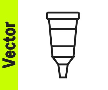 Beyaz arka planda izole edilmiş siyah renkli palet simgesi. Vektör