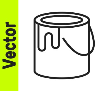 Beyaz arkaplanda siyah çizgi boyası ikonu izole edildi. Vektör