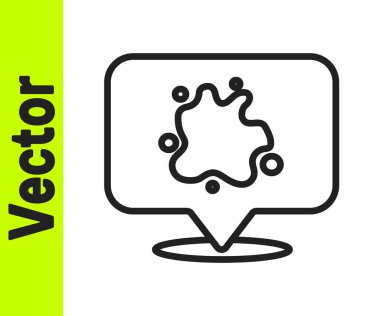 Beyaz arkaplanda siyah çizgi boyası ikonu izole edildi. Vektör