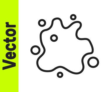 Beyaz arkaplanda siyah çizgi boyası ikonu izole edildi. Vektör