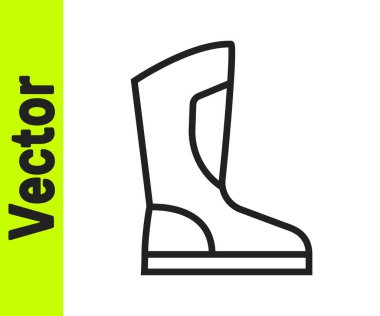 Siyah çizme çizme çizmesi simgesi beyaz arkaplanda izole edildi. Vektör