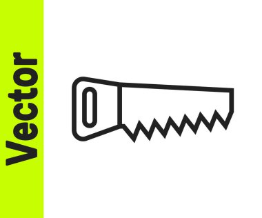 Siyah çizgili El beyaz arkaplanda izole edilmiş bir simge gördü. Vektör