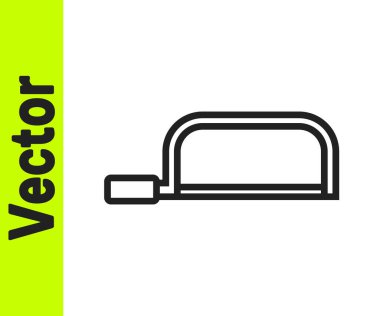 Siyah Hacksaw simgesi beyaz arkaplanda izole edildi. Tahta ve metal testeresi. Vektör