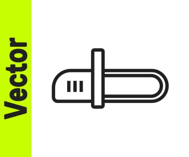 Siyah çizgi testeresi simgesi beyaz arkaplanda izole edildi. Vektör