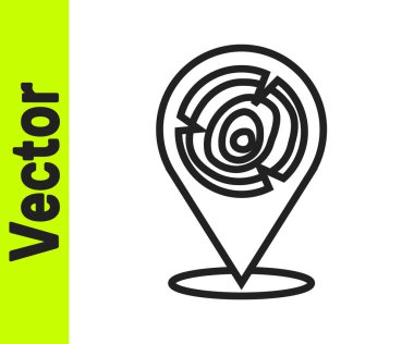 Siyah çizgi tahta kütük simgesi beyaz arkaplanda izole edildi. Yakacak odun yığını. Vektör