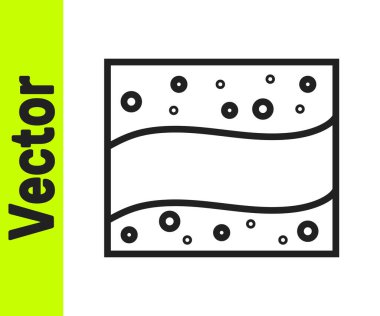 Siyah çizgi altın madeni simgesi beyaz arkaplanda izole edilmiş. Vektör